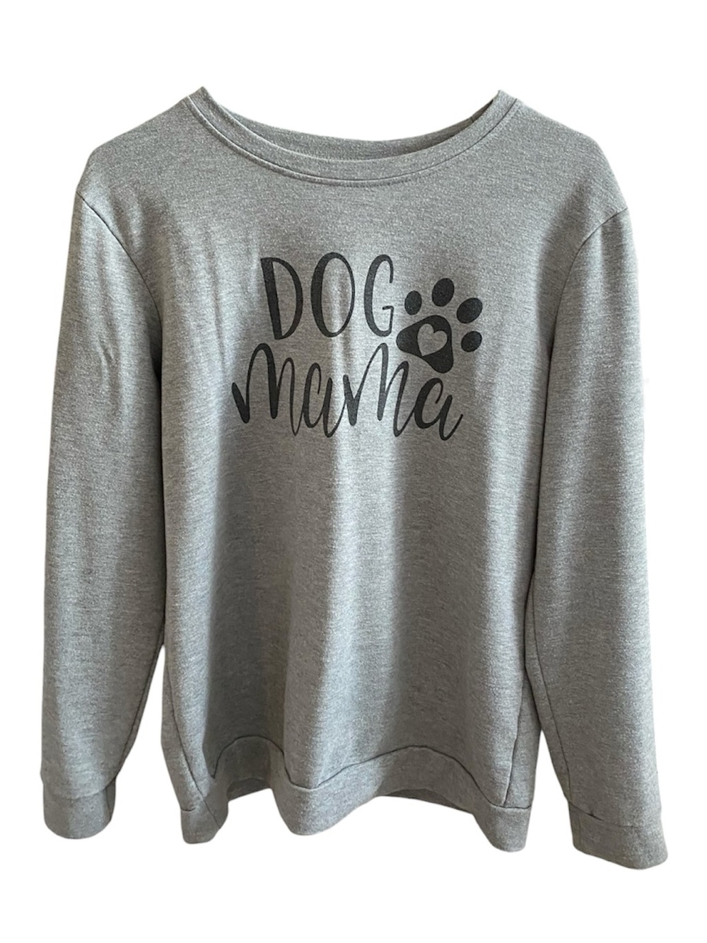 Gray Dog Mama Sweatshirt - Paw Print